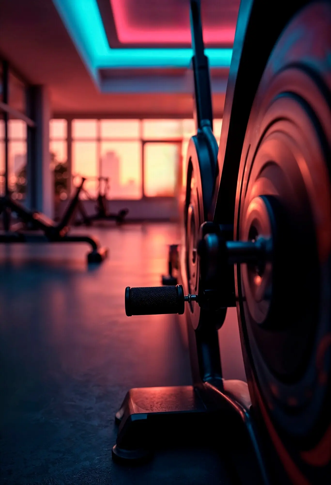 Modernes Fitnessstudio im urbanen Stil